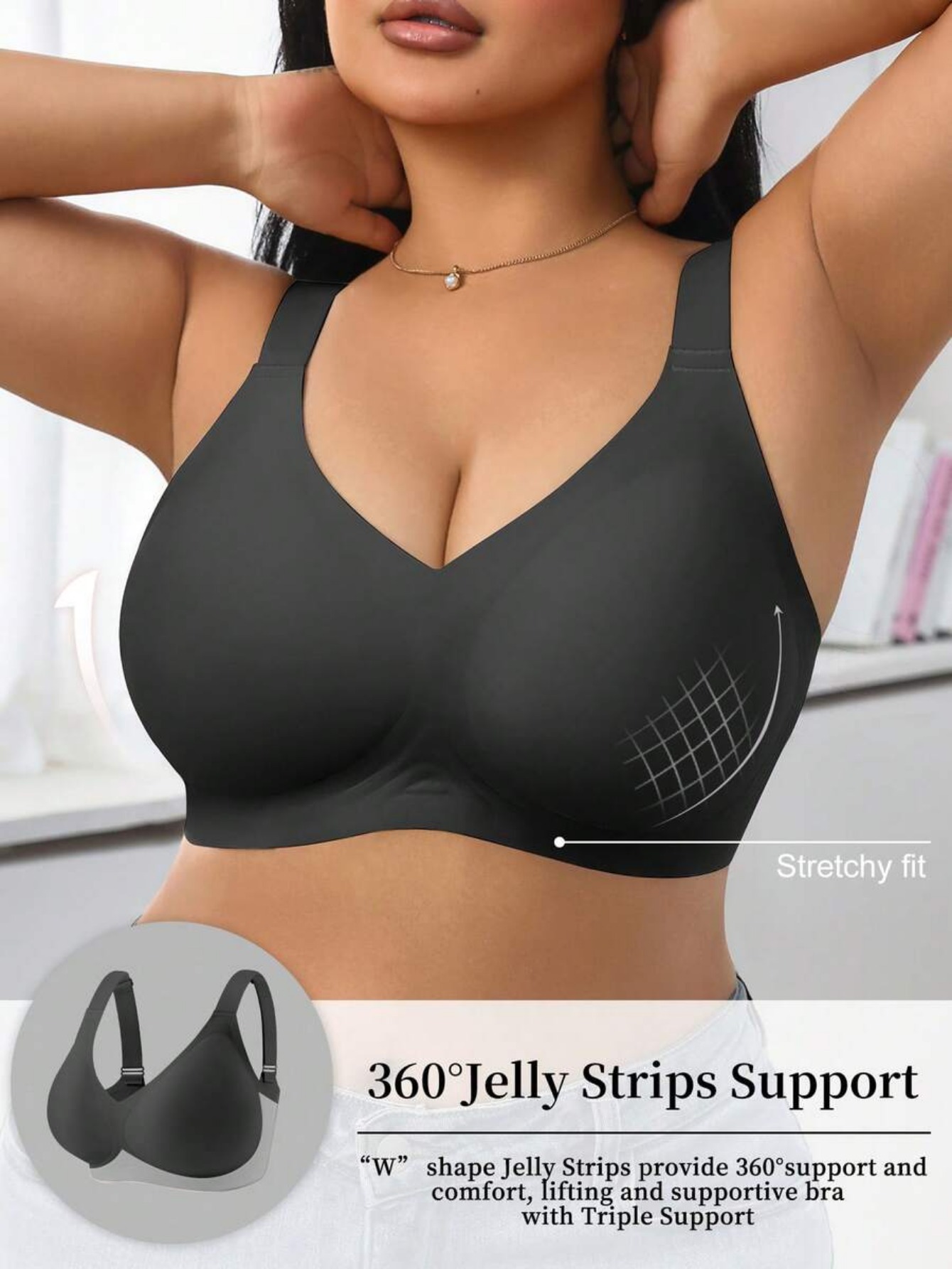 Women's High Support Sports Br - Push Up Bra Silicone review and price