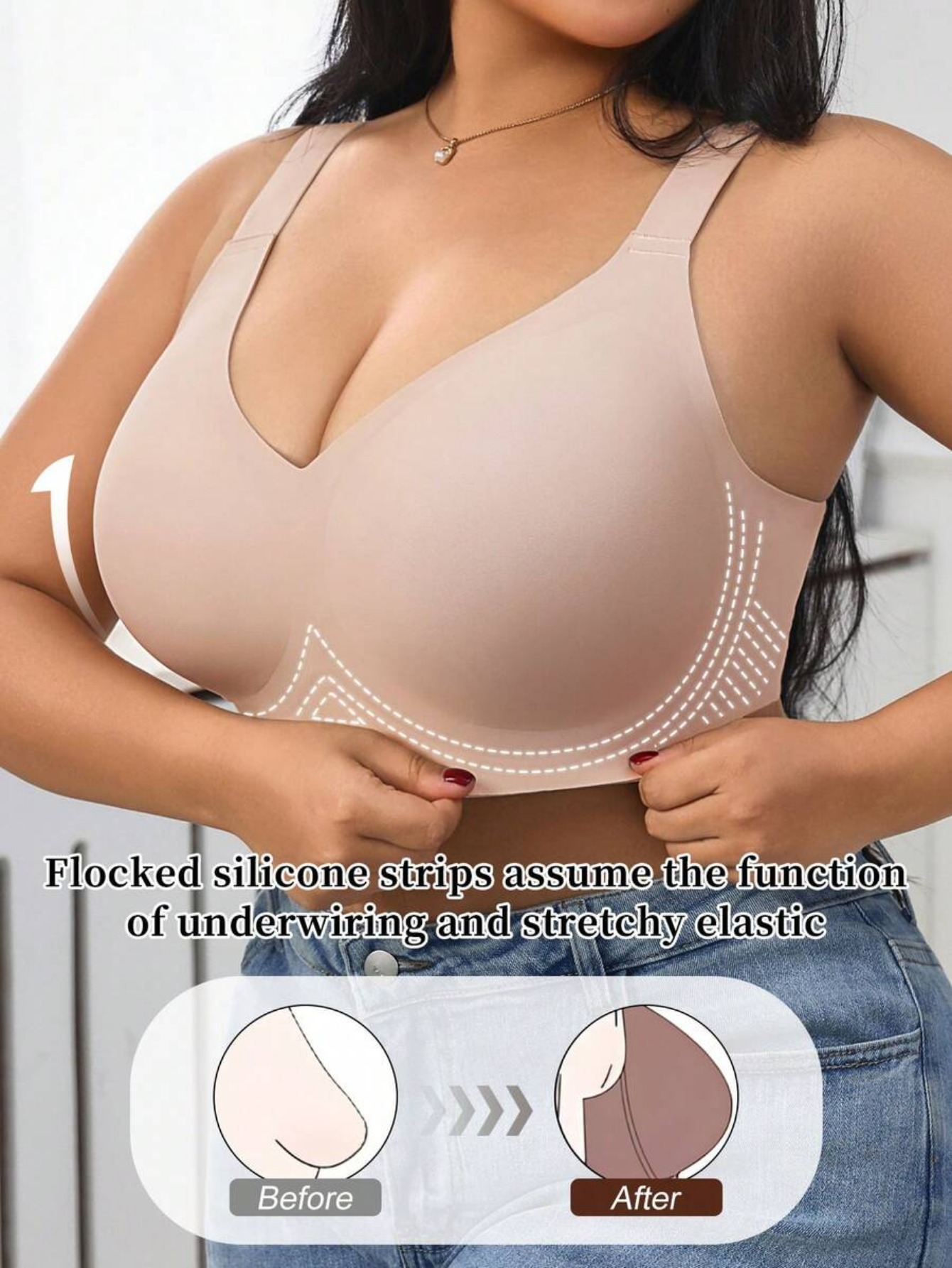 Women's High Support Sports Br - Push Up Bra Silicone review and price